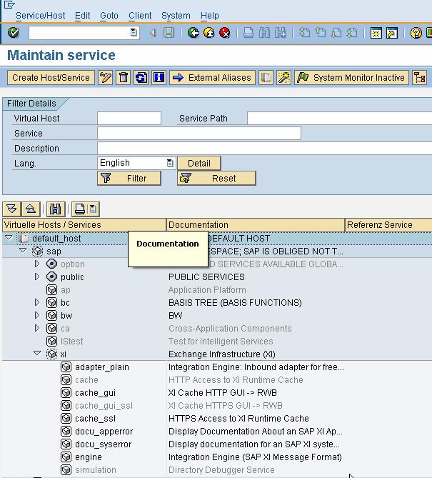 4. Check availability of following XI services in SAP NetWeaver usage