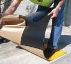 This flexible mat has a proprietary pre-applied adhesive system that enables installation in less than 10