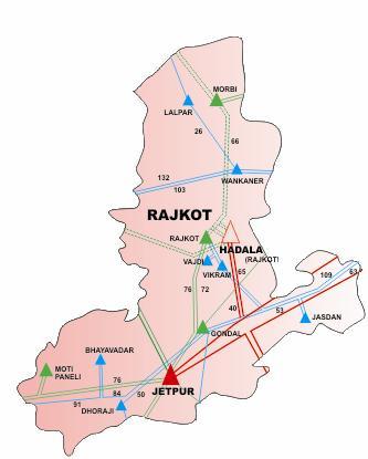 Power Supply Network Power Currently, Rajkot district has 7 substations of 132 KV, 3 substations of 220 KV and 1