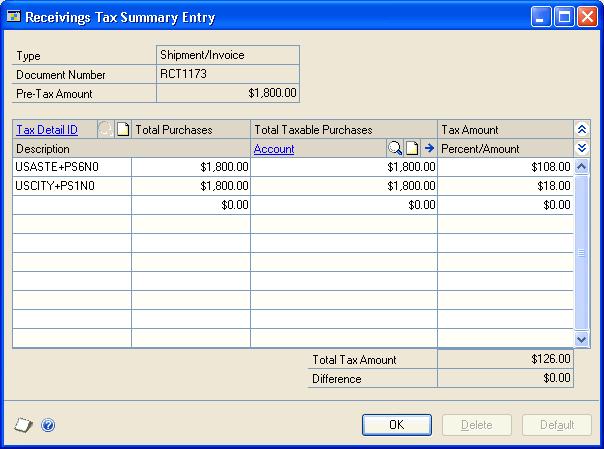 PART 3 RECEIPTS Currency amounts in this window may be displayed in the functional or originating currency, depending on the view selected in the Receivings Transaction Entry window. 8.