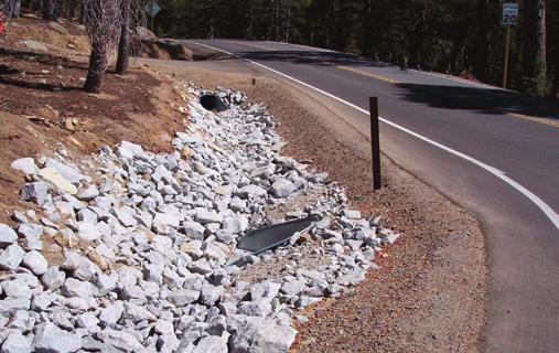 Post Construction / Permanent BMPs Good rock liner protection on this roadside ditch.
