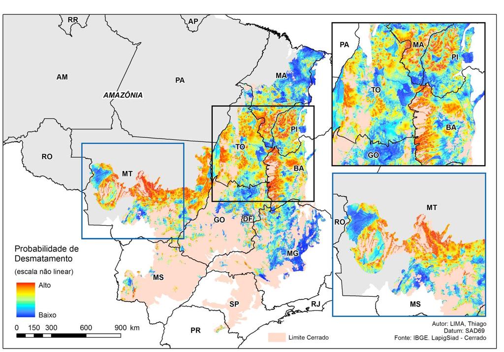 Simulated deforestation probability 2002-2009 Remnant