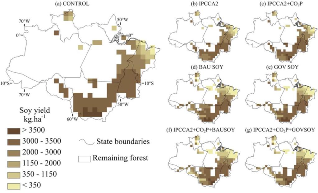 Climate changes from remote (GHG) and local (deforestation) Deforestation reduces