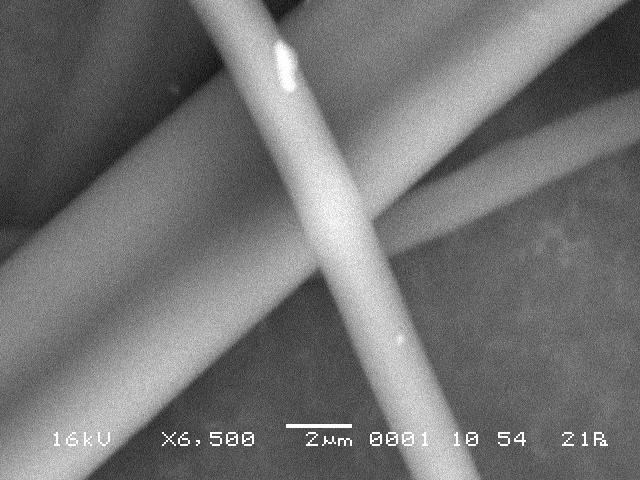 mesh screen distance. The SEM analysis proved that the average diameters of nanocomposite fibers were increased from 700 nm to 1.