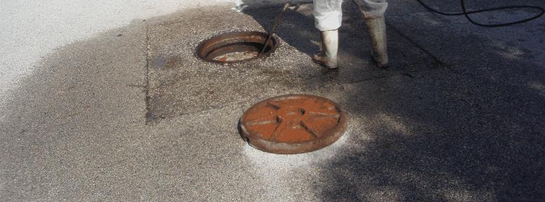 The scope includes providing manhole inspection reports, replacing manhole frames and covers and performing other miscellaneous manhole repairs, installing cementitious manhole liner, replacing