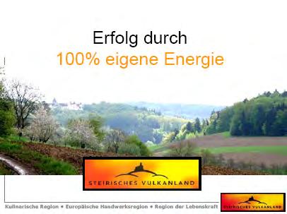 Austria Steiermark Region, Vulkanland 100% RE by 2025 Steirisches