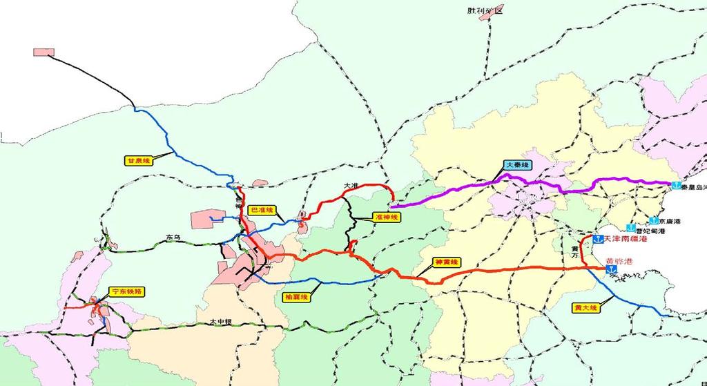 Railway Shenhua railway length is 1642 km,with a