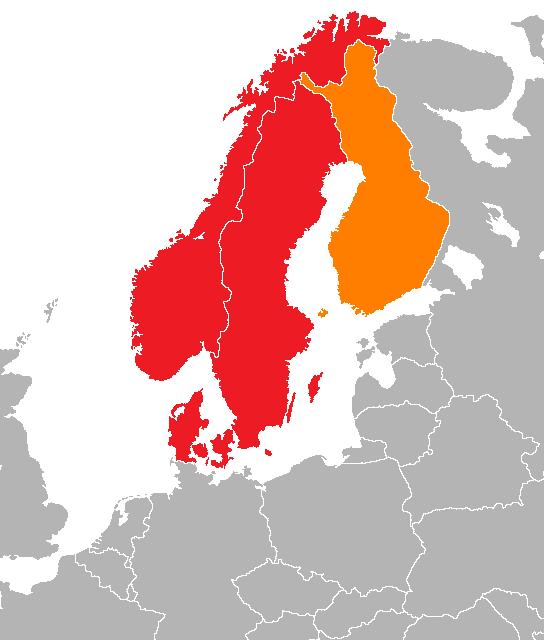 61 53 Latvia 3,354 50 50 54 Lithuania 2,160 64 36 35 Finland 22,157 30 68 73