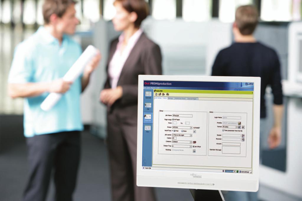 LET OCÉ SOFTWARE STREAMLINE YOUR PROCESSES There s more to productivity than monitoring and managing your print line.