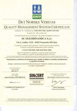 certifying bodies (DNV, RINA, LLOYD S REGISTER, TUV, BV).