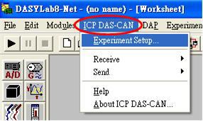 3 Driver Description After install the DASYLab CAN drive, the button "ICP DAS-CAN" will be installed in the menu of DASYLab worksheet.