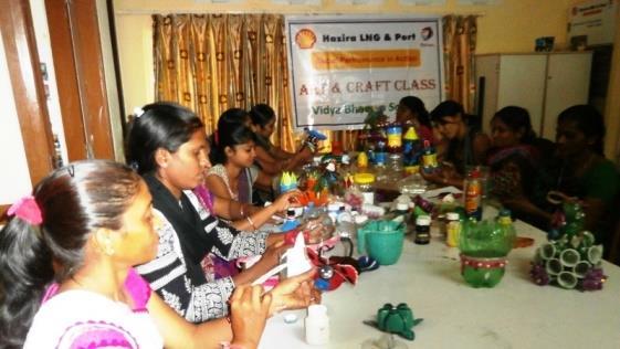 A workshop on Art and Craft was organized for activity center facilitators; in the session they learnt