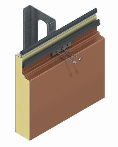 15. HORIZONTAL PANEL INSTALLATION Intermediate Fastener Position Steel stud framing Panel clip and fastener as required