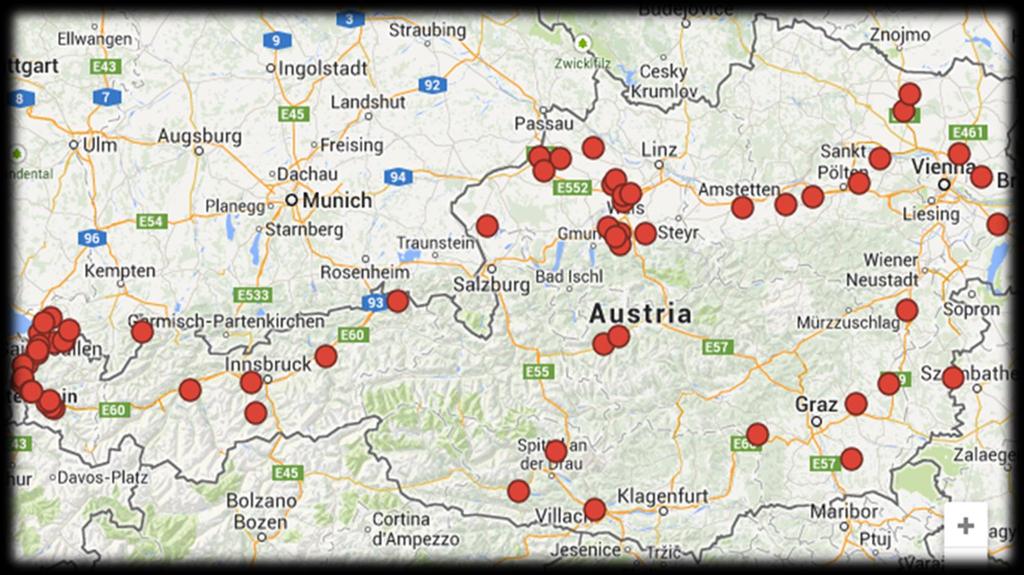 FABbiogas Biogas plants using organic residues All in all approx. 310 biogas plants in Austria Approx.