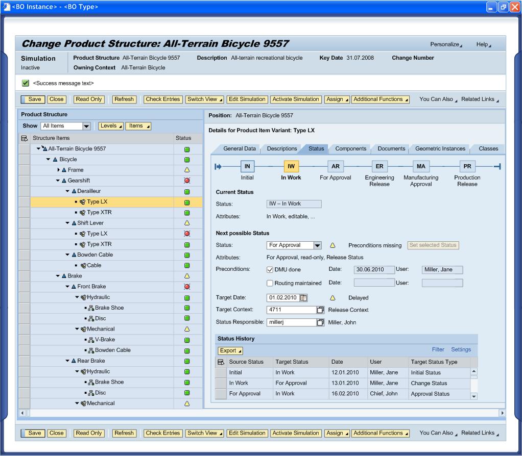 Lab Preview: Ideas for Status and Release Status Harmonized status management for key PLM objects Integration with Status and Action Release Enhance Change Record to support release process