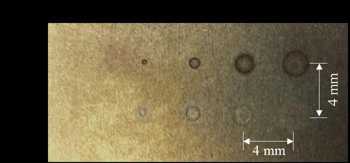 Figure 4. Microscope image of the work-piece with local oxide spots.