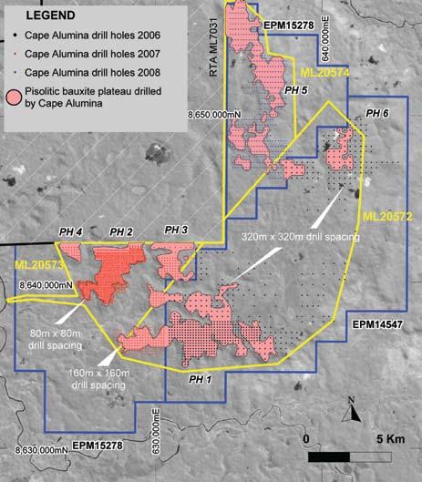 A new drilling program commenced on Pisolite Hills project in late August 2009, comprising a planned program of approximately 1,400 holes and 6,000 7,000m of drilling.