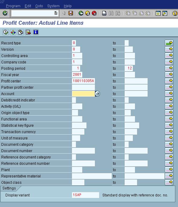 Use the selection fields to manipulate the information you will receive in your report.