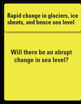Contributions of ice-sheet dynamics to sea-level rise are highly uncertain CCSP Report 3.