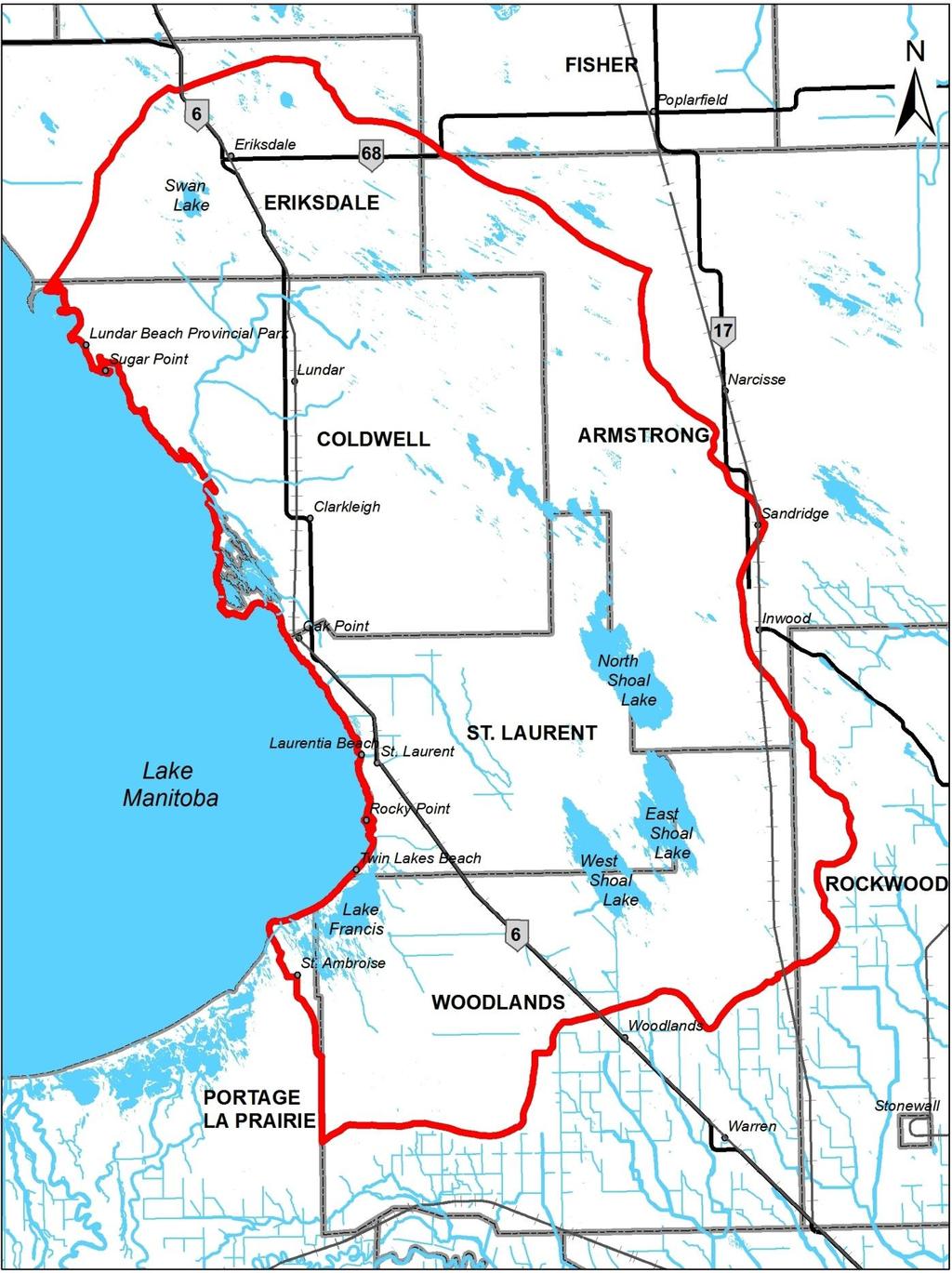 FIGURE 1 Watershed Planning Area for the Southwest Interlake Integrated Watershed