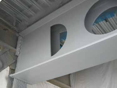 It offers 1-3 hour cellulosic fire protection for: Restrained/unrestrained beams I-section columns Tubular columns Pipes UL