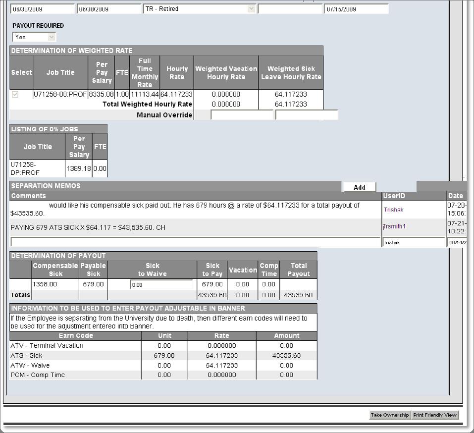 12. When transaction is routed to the Payroll Department, complete the adjustment in PZAADJT in Banner.