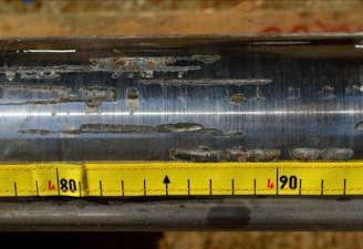 corrosion phenomena detected on the propeller shafts, 95 mm in