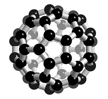 Fullerenes are an allotrope (solid structure) of the element carbon - the best known being diamond