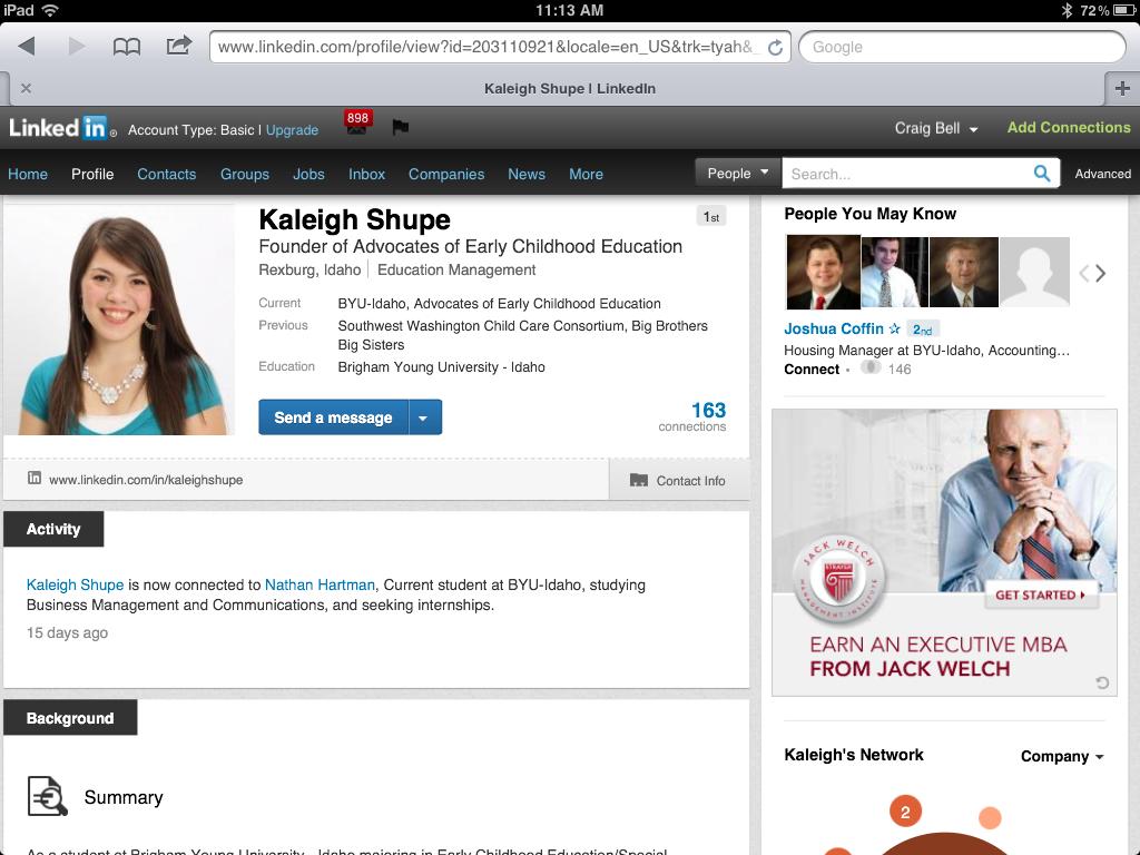 14 LinkedIn Profile Screenshot: Add your linkedin.