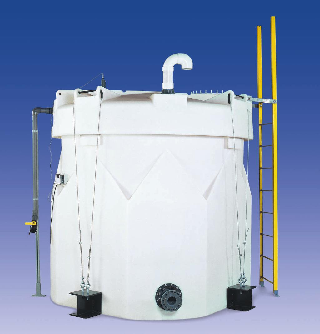 Snyder s polyethylene tanks with secondary containment systems can safely store a wide range of hazardous chemicals.