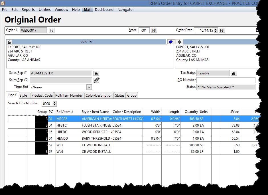 added. All Job Costed Order Lines or Select Order Lines are the choices.