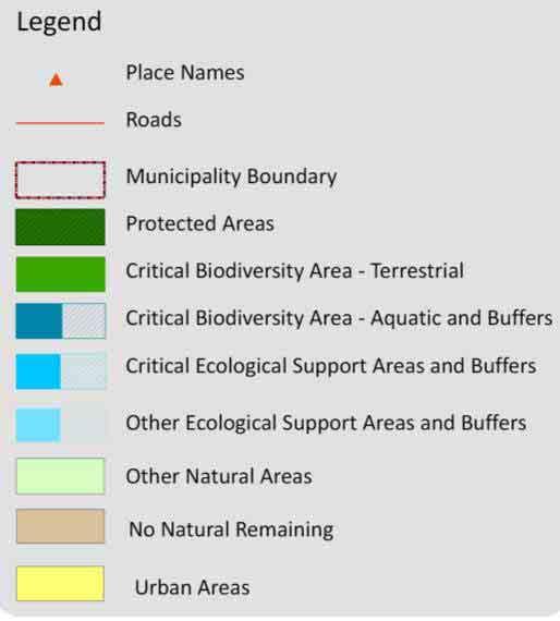 Eden Regional Waste Disposal Facility: Final Environmental Impact Report 213 Figure 9.1. Critical Biodiversity Areas map for the area (SANBI Biodiversity database).