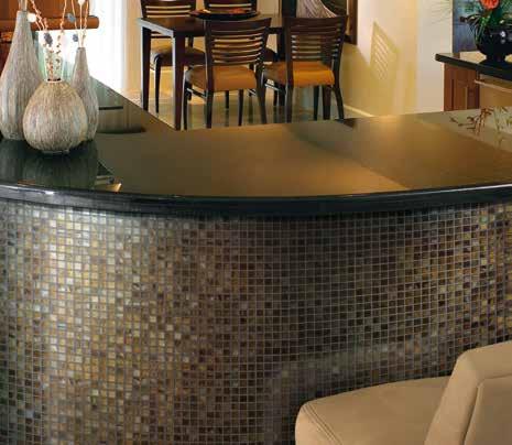 EVERYTHING OLD IS NEW AGAIN Studio M s glass mosaics, offered in both tiny square and brick shapes are just as intriguing and as much a part of contemporary lifestyles as glass tessera have been for