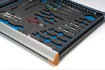 A variety of drawer accessories are available, such as: partitions, dividers, plastic bins, protective foam, etc.