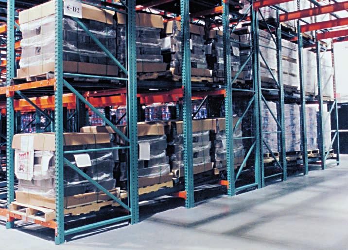 EXCEL PUSH-BACK RACK: Using your warehousing space to the maximum!