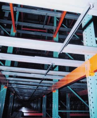 Strip-off stop: If an operator has his forks in an improper tilt position, the safety stop will catch the bottom of the pallet and strip