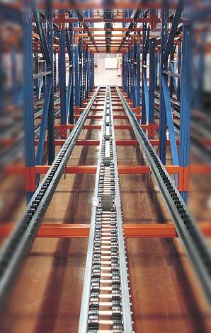 EXCEL PUSH-BACK High Density and Product Accessibility Push-back over carton flow allows for high density pallet storage and case picking without compromising storage space.