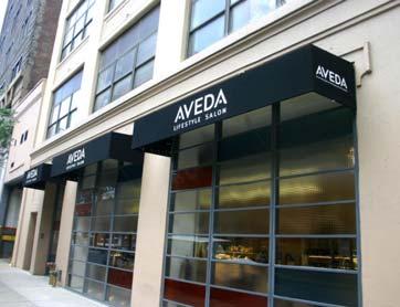 Awning Signage Awnings can add a sophisticated look to a store-front providing signage that