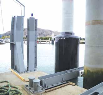 This free moving fender self-adjusts with tides and can incorporate mooring equipment designed specifically for your berthing application.