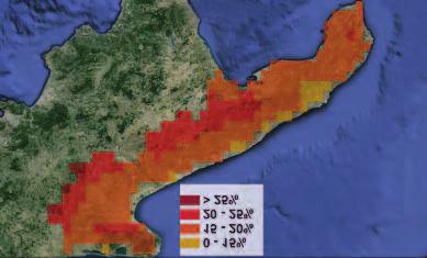 Expected vulnerabilities Projected increase in potential soil moisture deficit in Puglia, 2041 2071, under the worst scenario Setting the scene Puglia Region s geographical position and