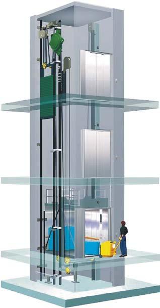 The power to lift 2000 kg The KONE TranSys freight elevator solution is based on the KONE MonoSpace platform.
