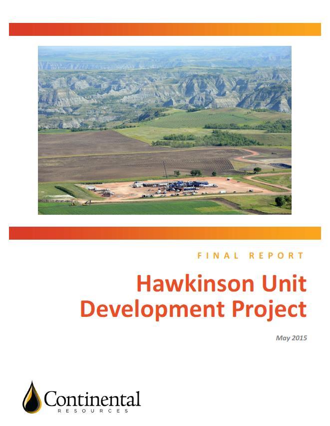 BAKKEN PRODUCTION OPTIMIZATION PROGRAM Advanced reservoir characterization: Continental Resources conducted a robust, multidisciplinary study of its Hawkinson Unit.