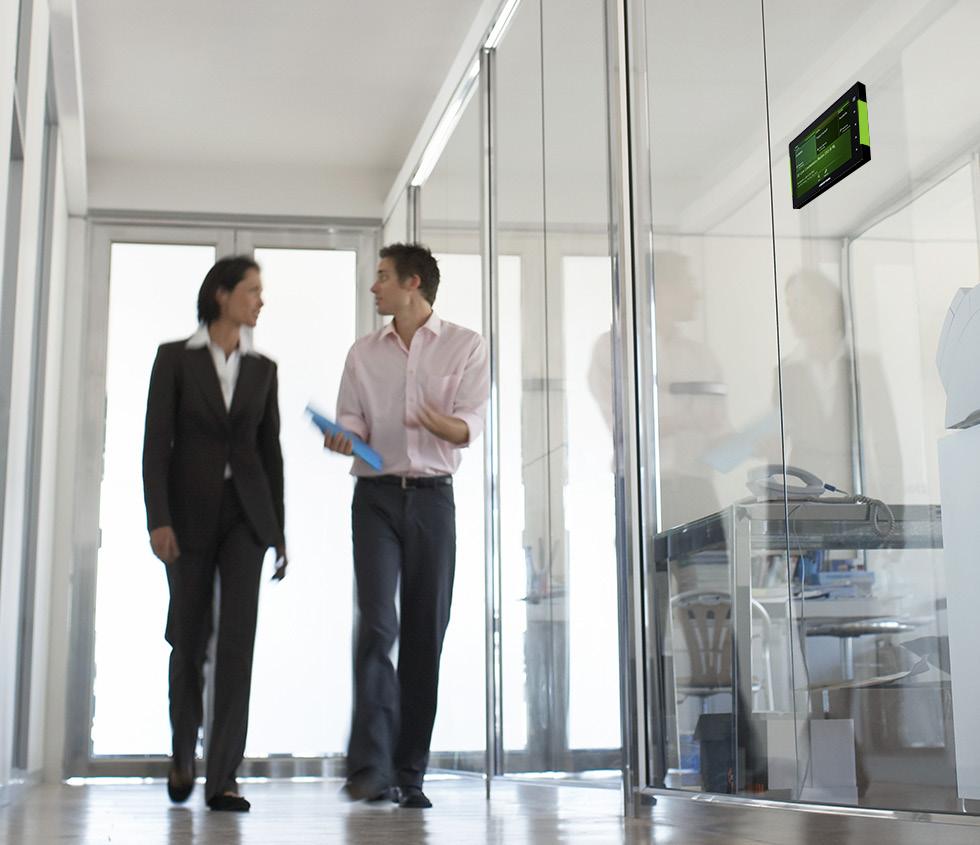 In a meeting room context, IoT refers to the use of hardware and software to connect AV devices and room technologies so companies can control, monitor, and manage room systems to meet their