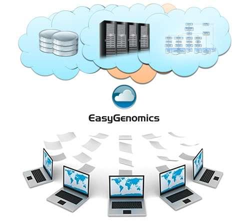 EasyGenomics Database, Data management Computational Resources Algorithms, Workflows, Reports High speed