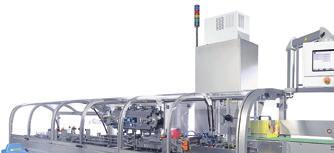 CARTONING MACHINES Flexibility in a carton BVR packaging system for snack products with integrated weigher.