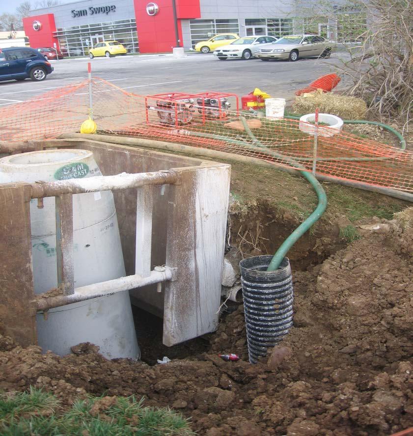 DE-WATERING: Do keep the trench as dry as possible until the pipe has been installed and enough backfill placed to prevent the pipe from floating.