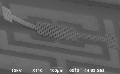 above the sacrificial layer is hard baked (180 0 C) positive photoresist (PR) having a plastic like structure.