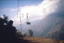 NEPAL Ropeways or pulley systems are built by communities in remote areas to get goods to and from the market quickly.