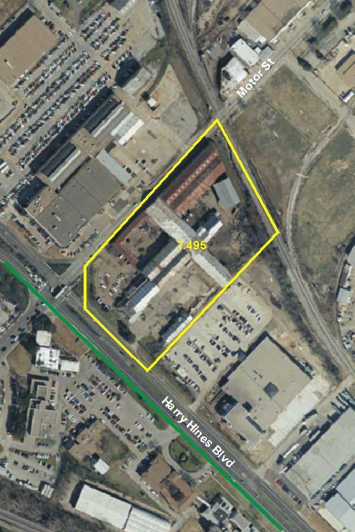 Site 1: Motor Street/Harry Hines This site is approximately 7.5 acres in size and would be located along the Northwest Corridor LRT line between the Market Center/Oak Lawn and Parkland LRT stations.