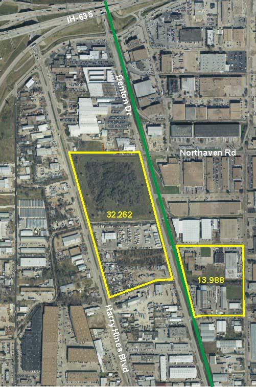 It contains three or four corrugated metal buildings and is located directly adjacent to the rail line. United Parcel Service is located to the north of the site.